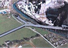 Visualisierung eines Abschnittes der E+E-Strasse, welche die Landsgemeinde 2001 zurückwies ©Graphik Giorgio Hösli